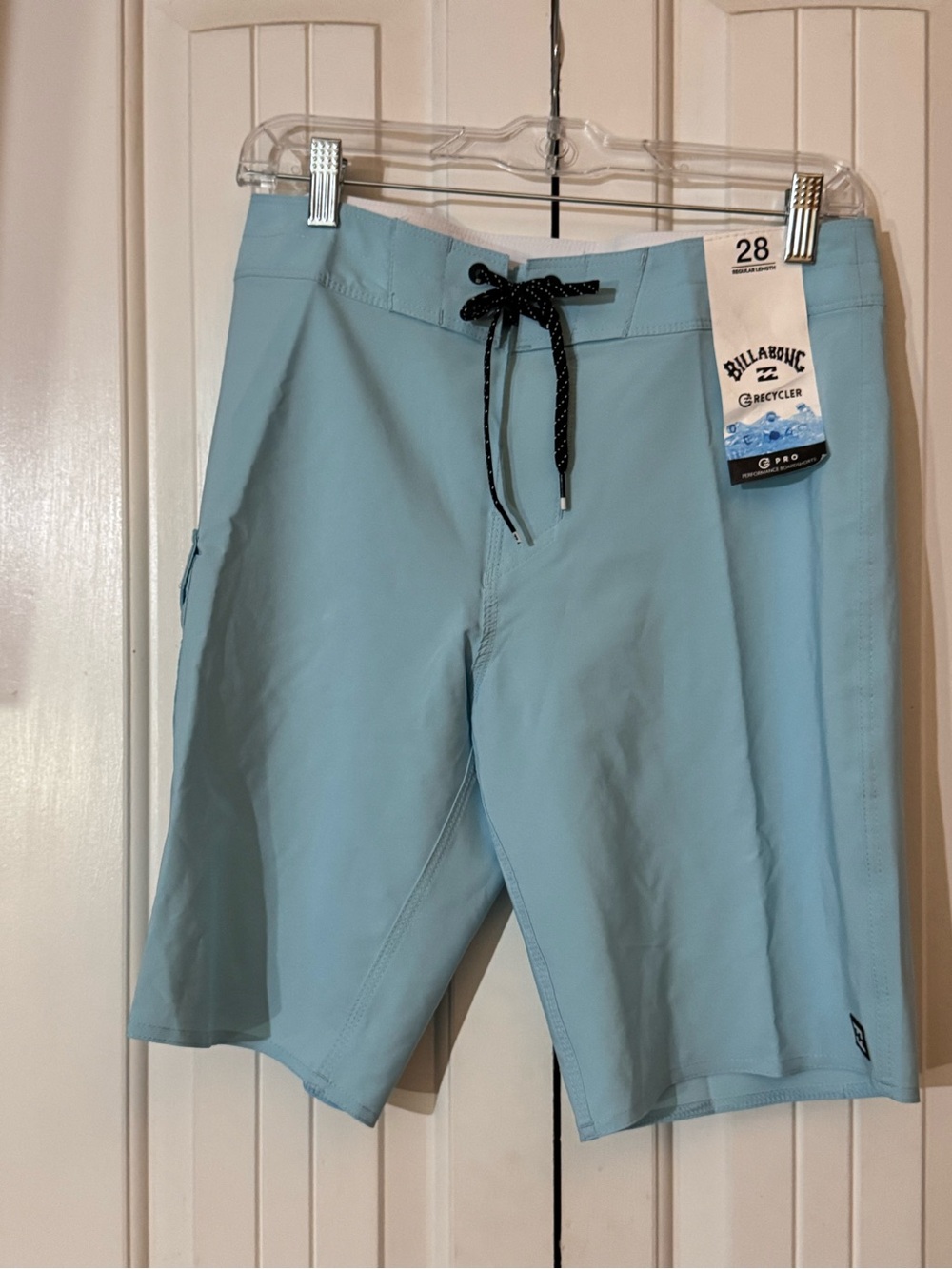 Billabong Men’s Light Blue Boardshorts with Black Drawstring